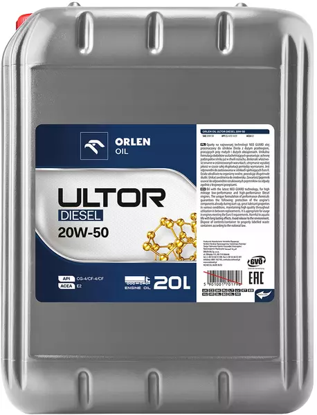 ORLEN PLATINUM ULTOR DIESEL OLEJ SILNIKOWY 20W50 20L