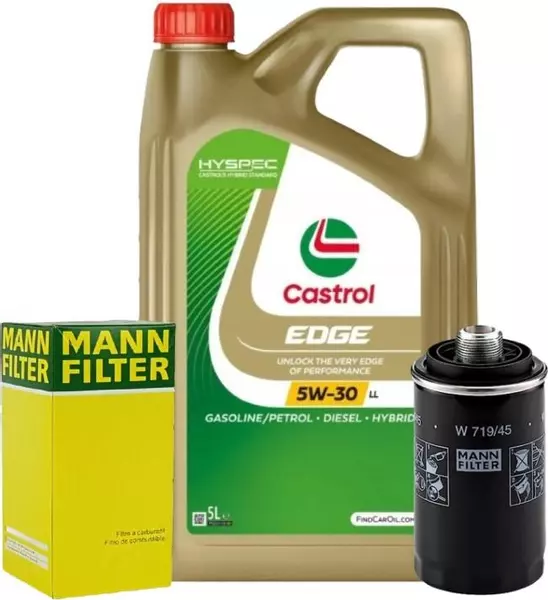 CASTROL EDGE 5W30 LL LONG LIFE TITANIUM FST 5L + MANN-FILTER FILTR OLEJU W 719/45