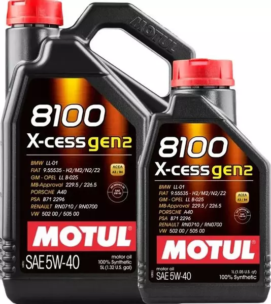 MOTUL 8100 X-CESS GEN2 5W40 API SN ACEA A3/B4 6L