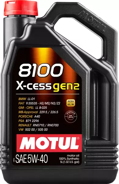 MOTUL 8100 X-CESS GEN2 5W40 API SN ACEA A3/B4 5L