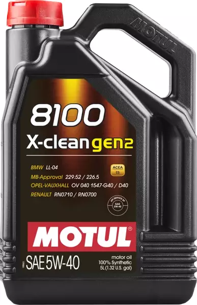 MOTUL 8100 X-CLEAN 5W40 GEN2 API SN ACEA C3 5L