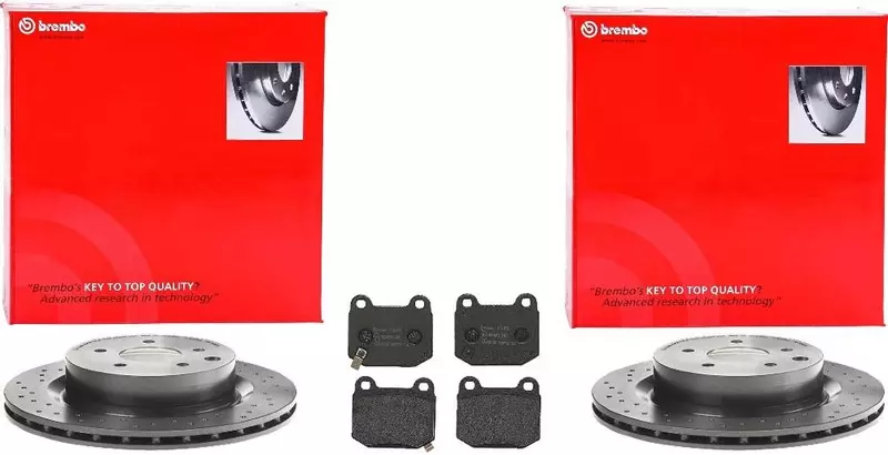 BREMBO XTRA TARCZE+KLOCKI TYŁ NISSAN 350Z 322MM