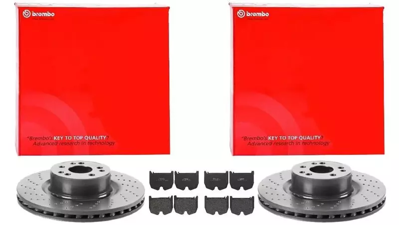 BREMBO TARCZE+KLOCKI PRZÓD MERCEDES W220 C215 S65 AMG