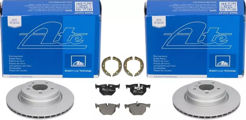 ATE TARCZE+KLOCKI+SZCZĘKI TYŁ BMW X1 E84 3 E90 E91 336MM