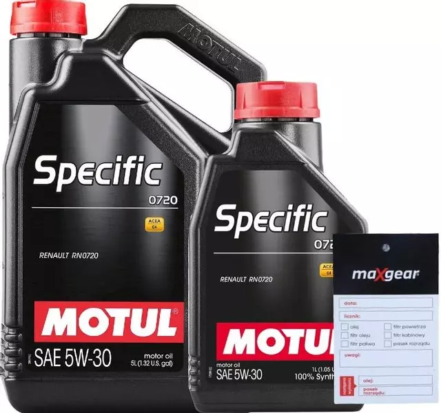 MOTUL SPECIFIC 0720 5W30 RENAULT RN0720 MB 6L + ZAWIESZKA