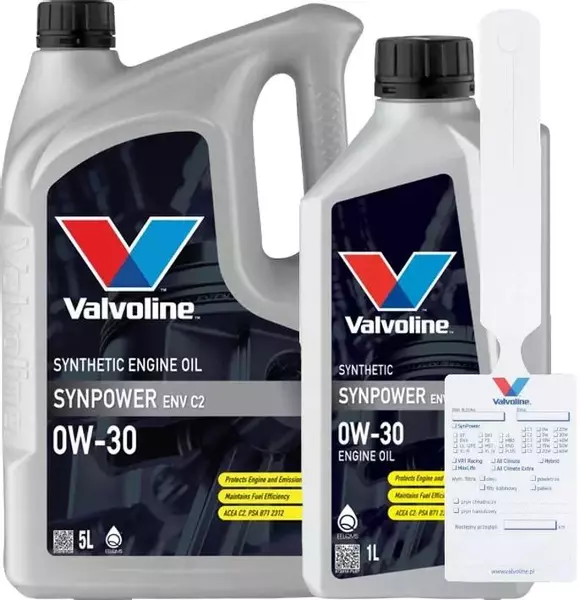 VALVOLINE SYNPOWER ENV C2 0W30 PSA B71 2312 6L + ZAWIESZKA