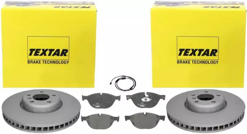 TEXTAR TARCZE+KLOCKI PRZÓD BMW 5 F10 F11 F07 6 F12 F13 F06 7 F01 348MM