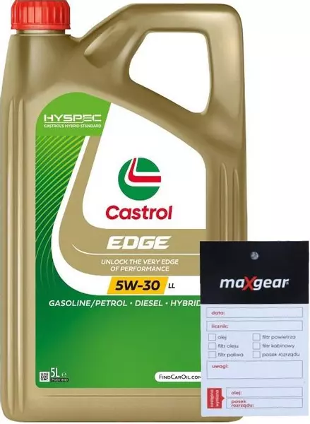 CASTROL EDGE 5W30 LL LONG LIFE TITANIUM FST 5L + ZAWIESZKA