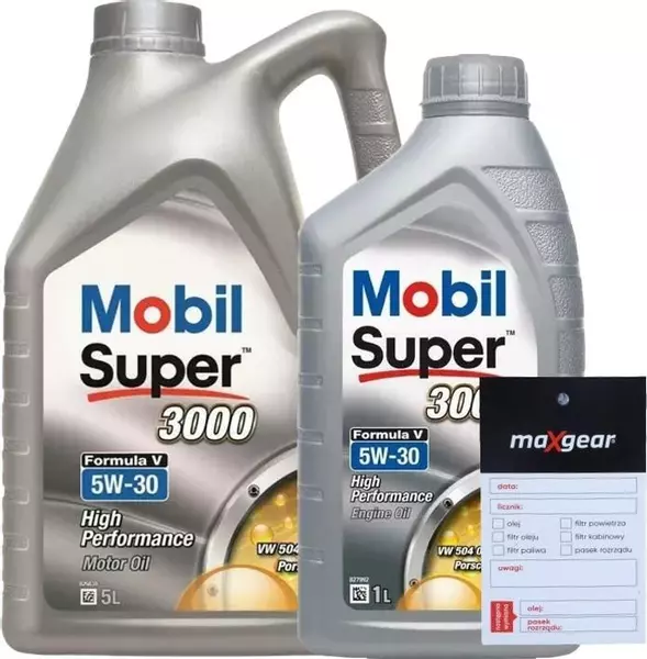 MOBIL SUPER 3000 FORMULA V 5W30 504.00/507.00 6L + ZAWIESZKA