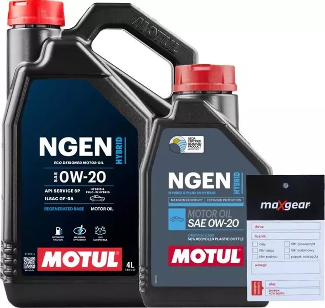 MOTUL NGEN HYBRID 0W20 SN RC GF-6A TOYOTA HONDA 5L + ZAWIESZKA