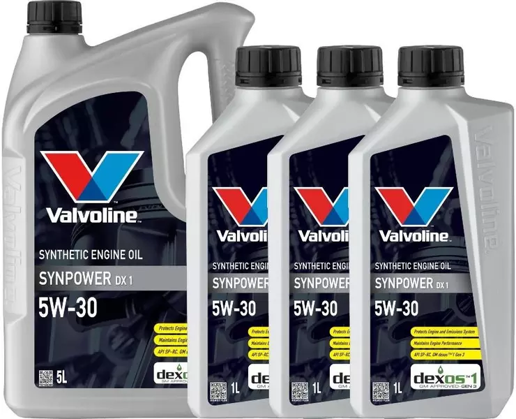 VALVOLINE SYNPOWER DX1 5W30 API SN DEXOS1 8L