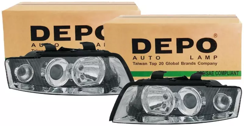 DEPO REFLEKTORY LAMPY PRZÓD AUDI A4 B6 XENON 2 SZT