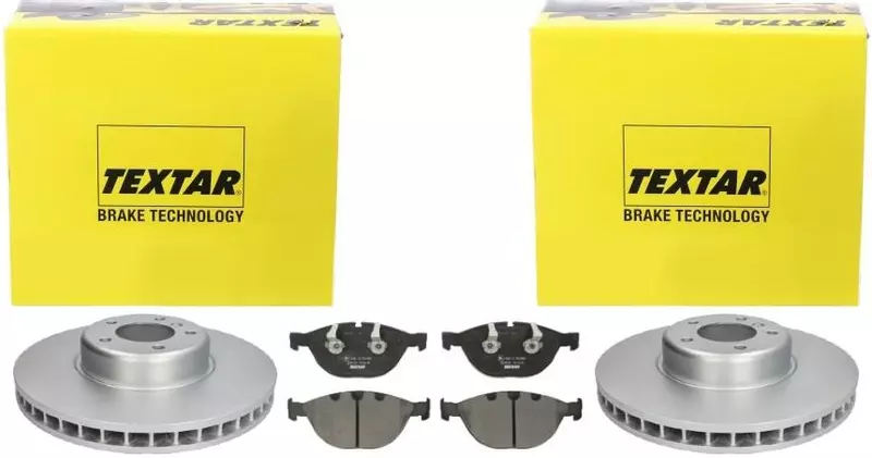 TEXTAR TARCZE+KLOCKI PRZÓD BMW 5 E60 E61 6 E63 E64 348MM