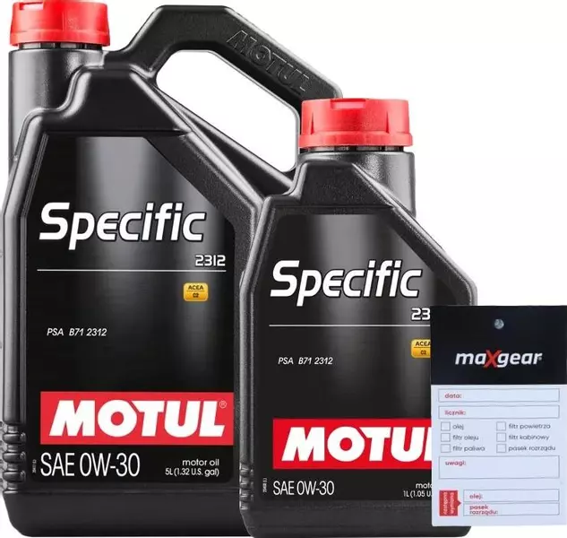 MOTUL SPECIFIC 2312 OLEJ SILNIKOWY 0W30 6L + ZAWIESZKA