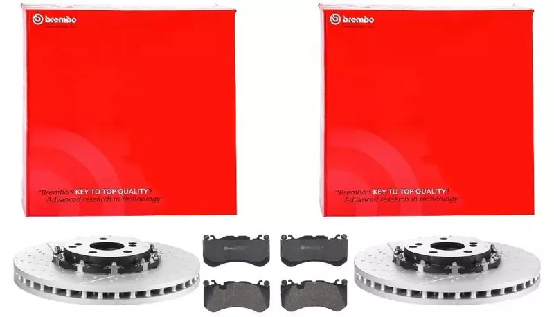 BREMBO TARCZE+KLOCKI PRZÓD MERCEDES C63 CLK63 E63 W211 W212 AMG 360MM