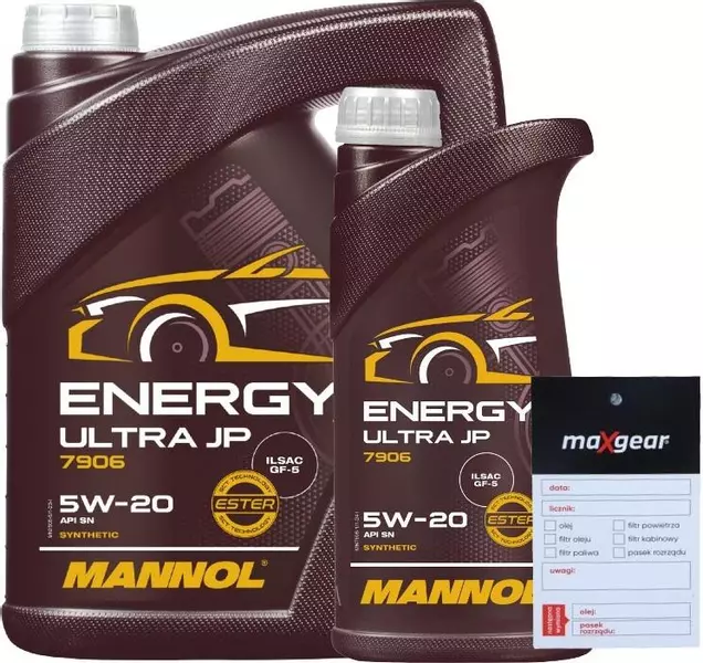 MANNOL ENERGY ULTRA JP OLEJ SILNIKOWY 5W20 6L + ZAWIESZKA