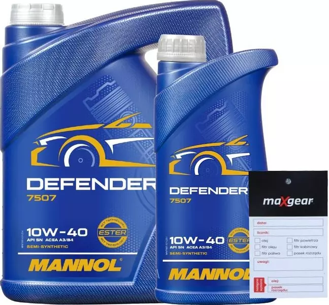 MANNOL 7507 DEFENDER OLEJ SILNIKOWY 10W40 6L + ZAWIESZKA