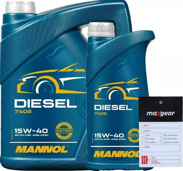 MANNOL 7402 DIESEL OLEJ SILNIKOWY 15W40 6L + ZAWIESZKA