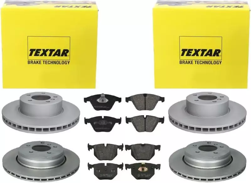 TEXTAR TARCZE+KLOCKI PRZÓD+TYŁ BMW 7 E65 E66 324MM