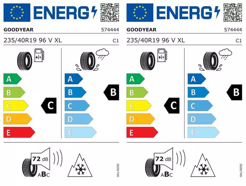 2xGOODYEAR ULTRA GRIP PERFORMANCE + 235/40R19 96 V PRZYCZEPNOŚĆ NA ŚNIEGU (3PMSF), RANT OCHRONNY, WZMOCNIENIE (XL)