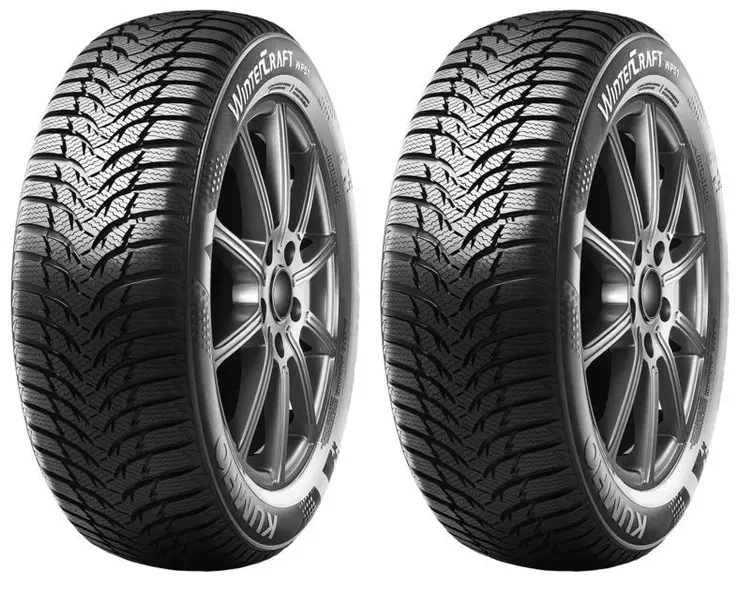 2xKUMHO WINTERCRAFT WP51 175/50R15 75 H PRZYCZEPNOŚĆ NA ŚNIEGU (3PMSF), RANT OCHRONNY