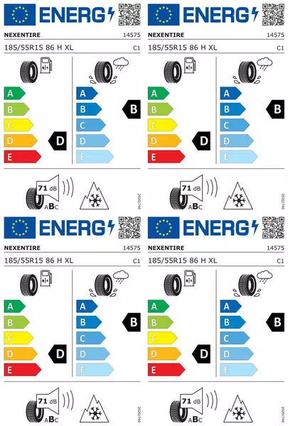 4xNEXEN WINGUARD SNOW'G WH2 185/55R15 86 H PRZYCZEPNOŚĆ NA ŚNIEGU (3PMSF), WZMOCNIENIE (XL)
