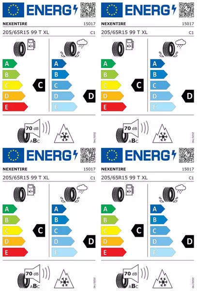 4xNEXEN WINGUARD SNOW'G WH2 205/65R15 99 T PRZYCZEPNOŚĆ NA ŚNIEGU (3PMSF), WZMOCNIENIE (XL)