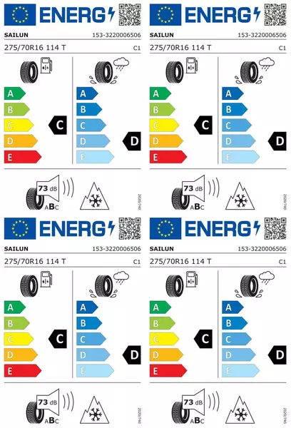 4xSAILUN ICE BLAZER WST3 275/70R16 114 T PRZYCZEPNOŚĆ NA ŚNIEGU (3PMSF)