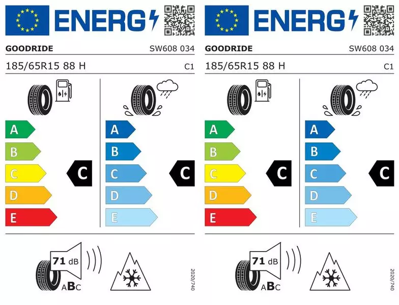 2xGOODRIDE SW608 SNOWMASTER 185/65R15 88 H PRZYCZEPNOŚĆ NA ŚNIEGU (3PMSF)