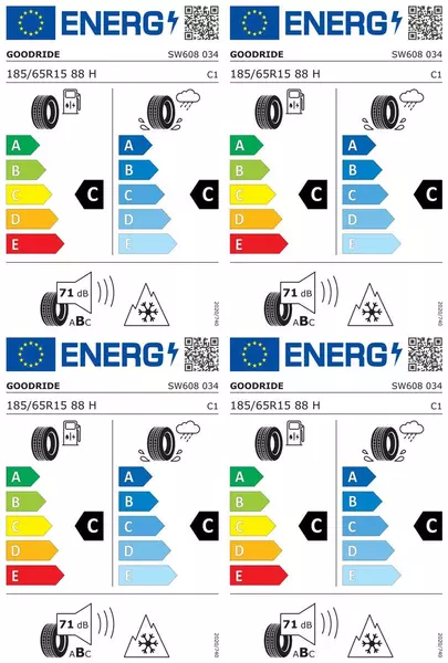 4xGOODRIDE SW608 SNOWMASTER 185/65R15 88 H PRZYCZEPNOŚĆ NA ŚNIEGU (3PMSF)