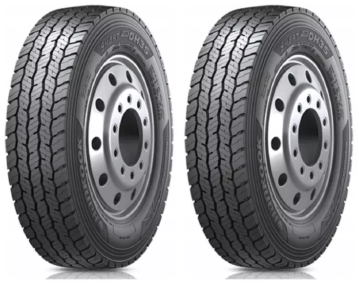 2xHANKOOK SMART FLEX DH35 8.50R17.5 121/120 L OZNACZENIE M+S (MUD AND SNOW), PRZYCZEPNOŚĆ NA ŚNIEGU (3PMSF)