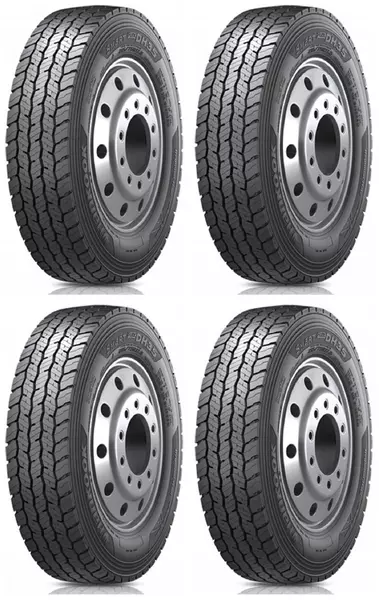 4xHANKOOK SMART FLEX DH35 8.50R17.5 121/120 L OZNACZENIE M+S (MUD AND SNOW), PRZYCZEPNOŚĆ NA ŚNIEGU (3PMSF)