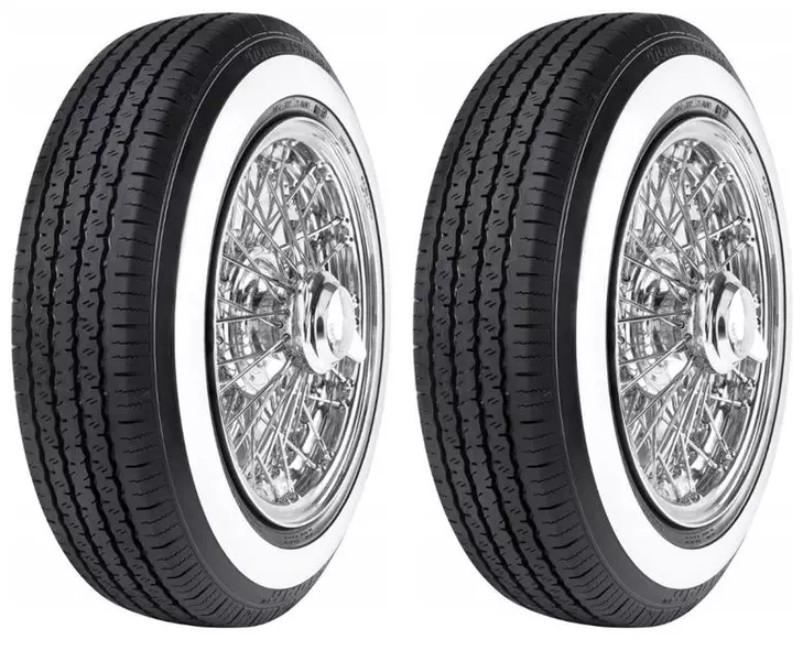 2xRADAR DIMAX CLASSIC WHITE WALL 125/80R15 68 S