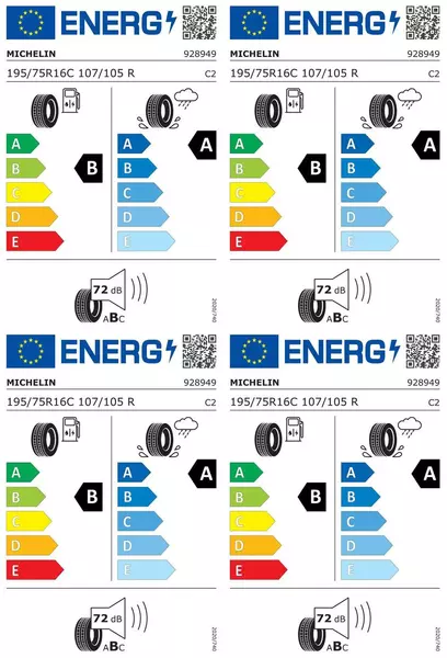 4xMICHELIN AGILIS 3 195/75R16 107/105 R WZMOCNIENIE (C)