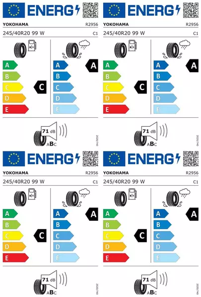 4xYOKOHAMA ADVAN DB V552 245/40R20 99 W RANT OCHRONNY, WZMOCNIENIE (XL)