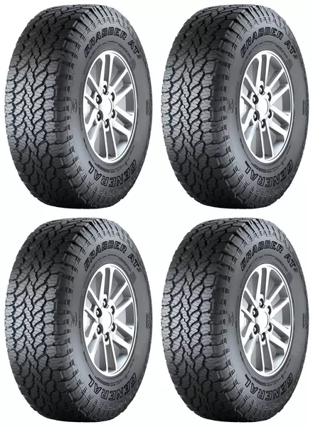 4xGENERAL TIRE GRABBER AT3 255/50R19 107 H PRZYCZEPNOŚĆ NA ŚNIEGU (3PMSF)