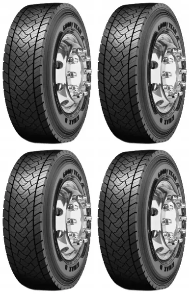 4xGOODYEAR KMAX D GEN-2 315/60R22.5 152/148 L PRZYCZEPNOŚĆ NA ŚNIEGU (3PMSF)