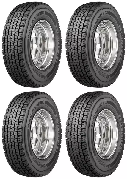 4xCONTINENTAL CONTI HYBRID HD3 245/70R19.5 136/134 M PRZYCZEPNOŚĆ NA ŚNIEGU (3PMSF)