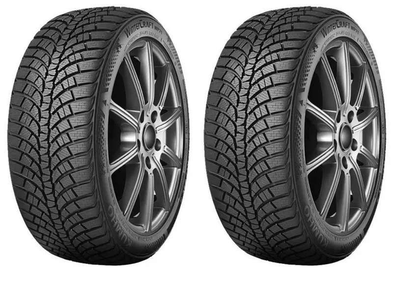 2xKUMHO WINTERCRAFT WP71 215/45R17 91 V PRZYCZEPNOŚĆ NA ŚNIEGU (3PMSF), RANT OCHRONNY